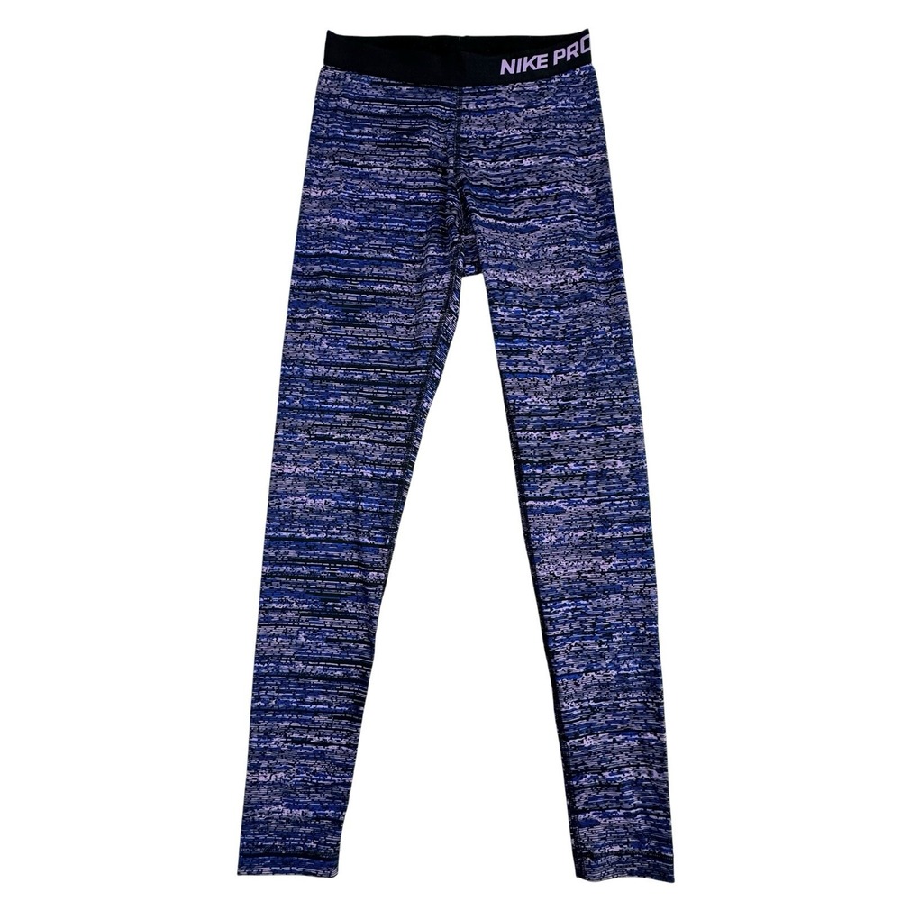 Nike Pro Women's Dri Fit Full Length Performance Leggings Small Gym Yoga Running